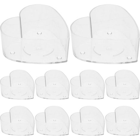 Porte-Bougies Chauffe-Plat Mini Bougeoirs Ronds et Carrés Sécurisés en Plastique Transparent Lot de 10 pour Décorations DIY Élégantes et Uniques (1/5)