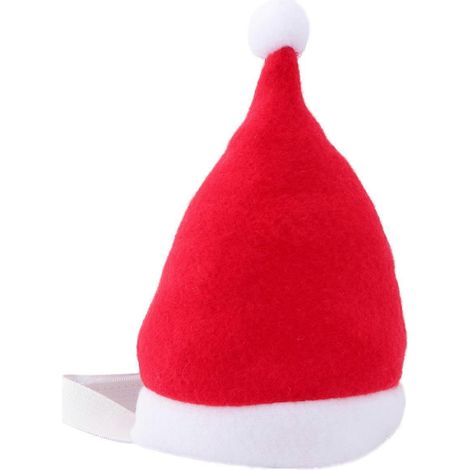 chapeau de Noël pour animal de compagnie (chien ou chat) - Décoration pour fête de Noël (Taille unique)-Red (1/3)