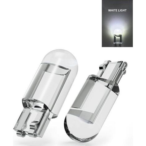 Ampoule Led T10 - COB - 24 V Cc - Blanc Rouge Jaune Vert Bleu Rose Bleu Glace - Pour Boîte À Gants Plafonnier Porte - 10 Pièces (1/5)