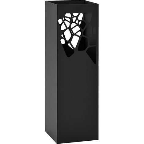 vidaXL Paragüero diseño piedras acero negro (1/4)