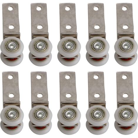 Roulement pour porte coulissante NPTERBL Bloc de poulie en métal avec roue plastique diamètre 1,9 cm charge 40 kg (1/5)