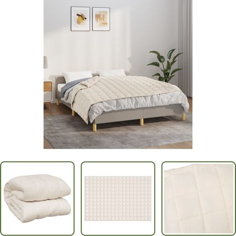 Schlafhilfe - Gewichtsdecke Hellcreme 122x183 cm 5 kg Stoff (1/5)