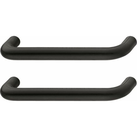 2x poignée de meuble delrin 10mm entraxe 96mm porte cuisine salle de bain, noir (1/2)