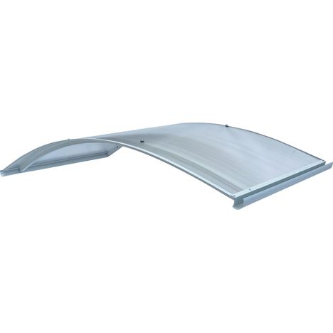 Aluminiumrahmen-Vordach RODEO R-150 RAL 7035 gewölbt mit Polycarbonatbeschichtung