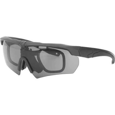 Les lunettes de protection contre les impacts peuvent être utilisées avec des lunettes correctrices et sont disponibles avec des verres transparents et jaunes. (1/5)