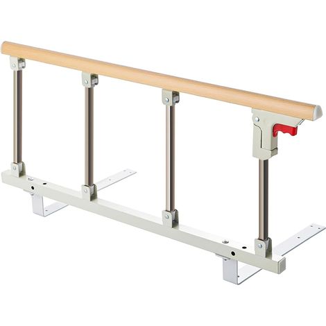 Barriere de lit,Pliable barrières de lit Adulte,Protection Anti-Chute Barriere de securite Enfant lit,Couleur Bois,pour Personnes âgées,Femmes Enceintes,Personnes handicapées(95 x 40cm) (1/5)