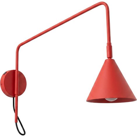 Apliques de pared Nox rojo acero 1xE14 14cm Sollux (1/5)