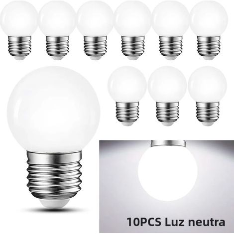 Ampoules LED E27 3W (lumière naturelle), lot de 10, haute luminosité, 220 V (1/5)
