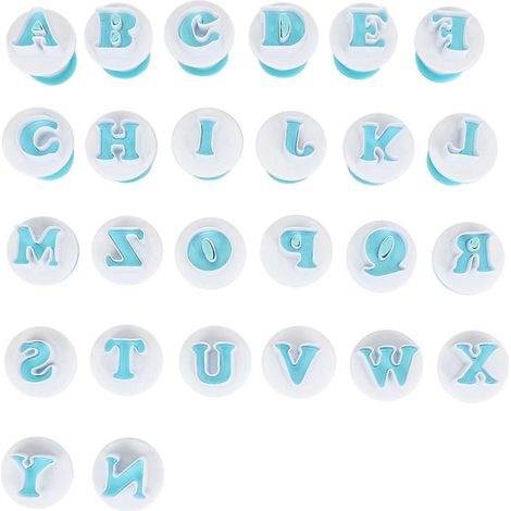 Emporte-pièce en plastique, moule à pâtisserie, mini emporte-pièce lettre majuscule pour gâteau, emporte-pièce pour fondant au chocolat, emporte-pièce pour cupcakes - JBMEDIA (1/4)