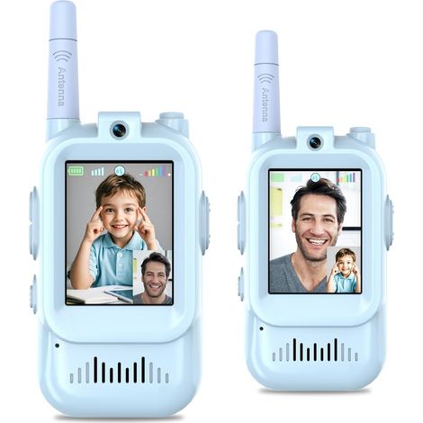 Lot de 2 Talkie-Walkie,Écran,Caméra,Portée 300m,Jouet Enfant 3-12 Ans (1/5)
