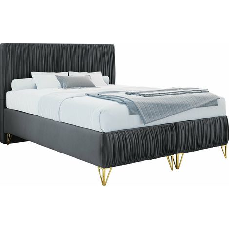 Lit continental Logan 112, Amor Velvet 4321, Double, 160x200, Tapisserie, Sommier à lattes, 160x209x120cm (1/4)