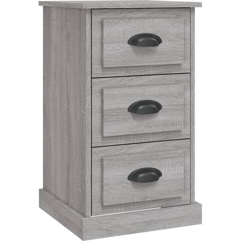 Maison Exclusive - Comodino Grigio Sonoma 39x39x67 cm in Legno Multistrato