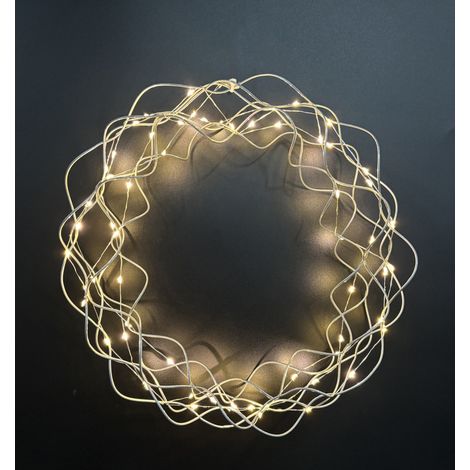 TrendLine LED Lichterkranz Ø 30 cm silber warmweiß Kranz