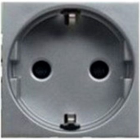 Prise Schuko 2P + TT ARGENT Niessen Zenit N2288 PL