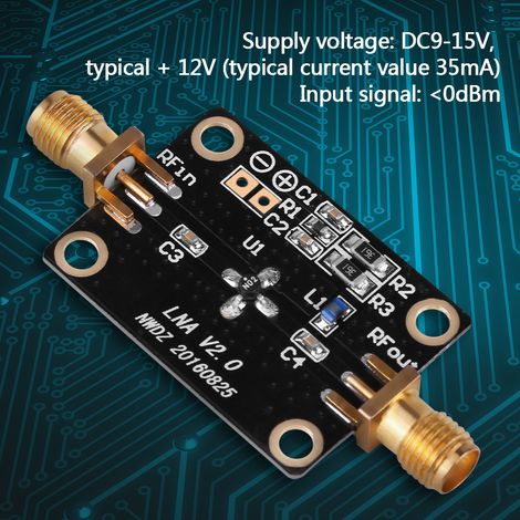 10K-2G LNA – rauscharmer Verstärker mit einer hohen Verstärkung von 31 dB bei 0,5 GHz. Hochlinearer HF-Verstärker mit hoher Verstärkung, hergestellt von Nanwei Electronics. (1/5)