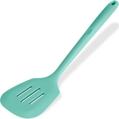 Schlitz-Spatel aus Silikon, 315°C hitzebeständig, Aqua Sky, 34.5cm