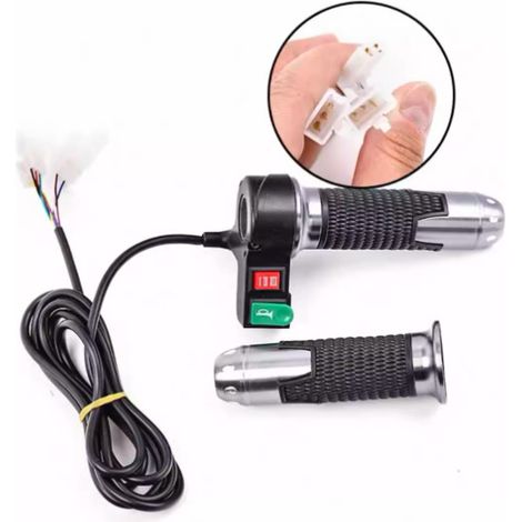 Dreistufiger 60V-Gashebel mit Hupenknopf, ein Umbauzubehör für elektrische Roller im Harley Citycoco-Stil, mit Typ-B-Stecker. (1/4)