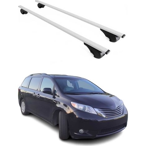 OMAC Dachträger Querträger für Toyota Sienna III 2011-2020 – Abschließbar – Max. 75 kg – 2 Stangen Stahl Silber (1/5)