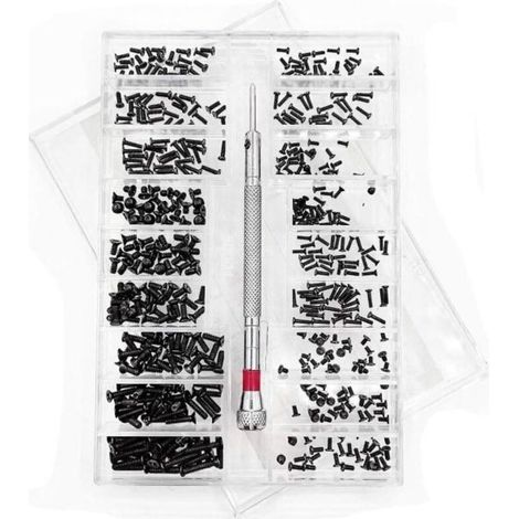 SABIR Kit de réparation de micro-vis de 500 pièces, avec tournevis (1/4)