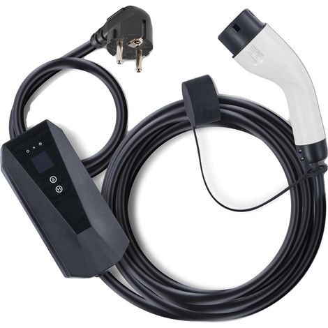 Chargeur EV Portable, Longueur Totale de 28 pieds, Puissance Maximale de 3,68 kW, Courant Maximum de 16A, Tension d'Entrée AC 230V, Classe d'Étanchéité IP66 (1/5)