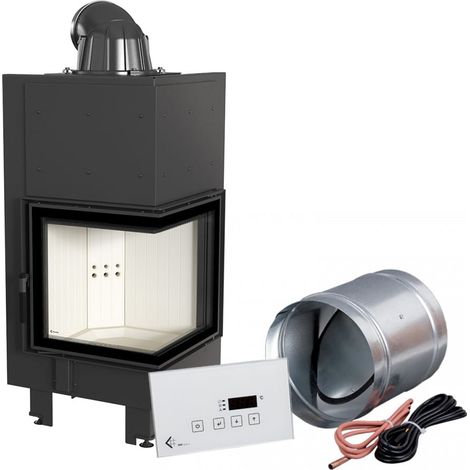 Intelligenter Kamineinsatz aus Stahl KRATKI MBN rechts 8 kW Ø 200 MSK GLASS (1/5)