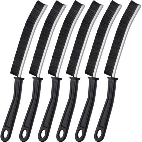 Lot de 6 brosses de nettoyage multifonctions pour salle de bain, toilettes, cuisine, fenêtre, porte et suceur plat (1/4)