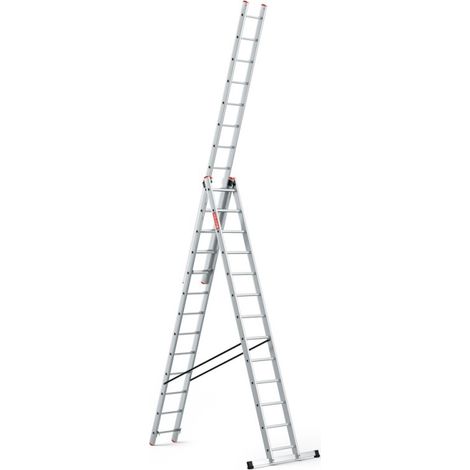 Échelle aluminium professionnelle 3x13 multifonction 150 kg