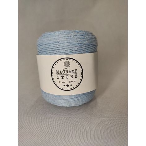 Cordino in cotone blu per macramè, 2 mm/300 m (1/3)