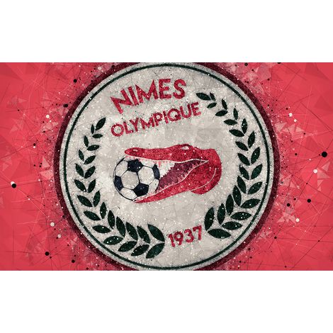 Papier peint panoramique Foot / Football - Nimes Olympique - 130 cm x 81 cm (1/2)