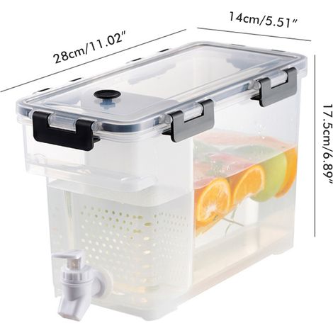 Distributeur de boissons en plastique avec robinet - Capacité de 3,5 L
