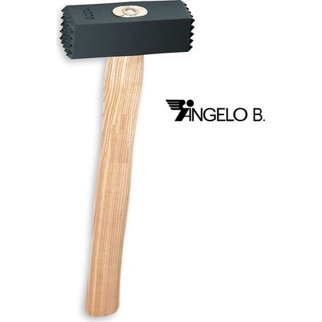BOCCIARDA DENTATA MANICO 2 TESTE BOCCIARDATURA 1000gr ANGELO B.