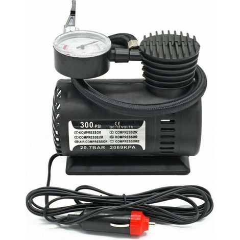 Tragbare elektrische Luftpumpe (300 PSI) für Autos, Reifenkompressor, geeignet für Autos, Fahrräder, Motorräder und Bälle