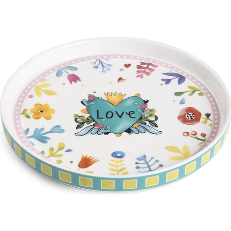 Egan Love vassoio ceramica Turchese 20 cm