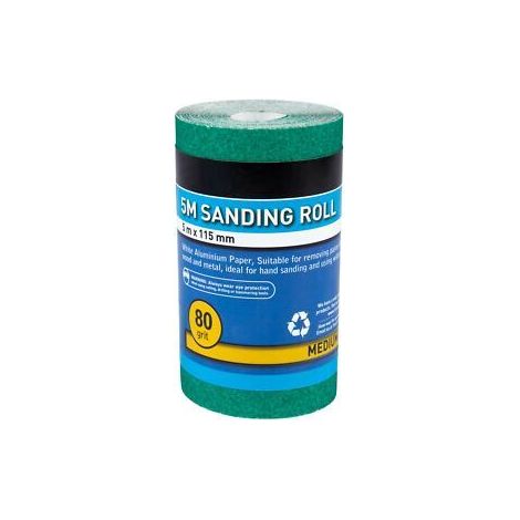 BlueSpot 5mtr 115mm Sanding Roll 80 Grit