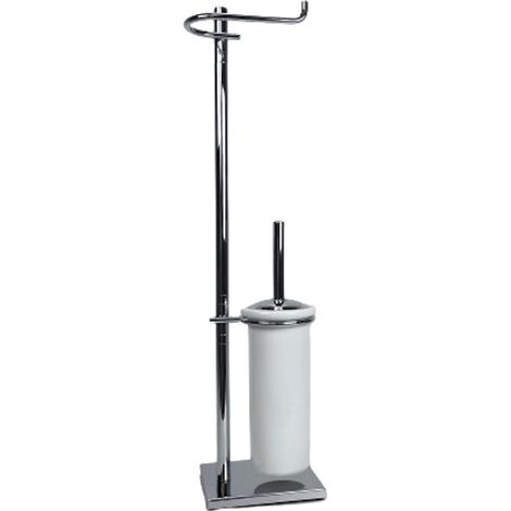 Piantana bagno water in ottone cromato con base rettangolare - piantana bagno (1/3)