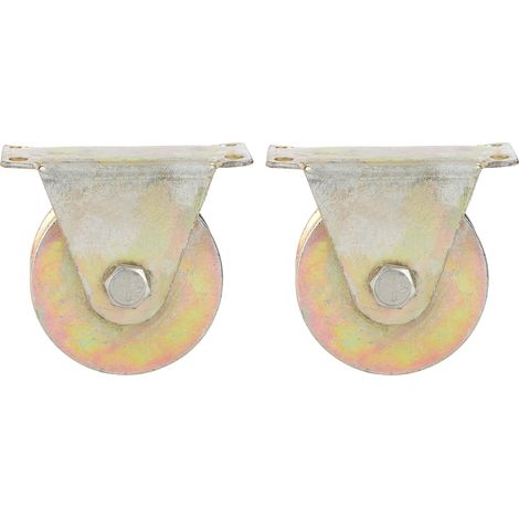 2 galets de roulement en acier de 80 mm de diamètre pour porte coulissante. (1/5)