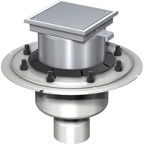 ACO Reinigungsverschl. FinorCR DN100/M125/90 Grad/ V2A/2-tlg/Deckel V2A, 9288.20.34