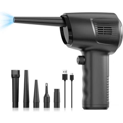 Zoternen 70W Druckluftgebläse, 50000 U/min PC-Gebläse mit 10000mAh Akku, Trockenluftdose – PC-Reinigung, zum Reinigen von Sofa, Auto (1/5)
