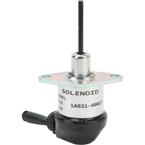 Solénoïde d'arrêt de carburant 1A021 60017, électrovanne d'arrêt de remplacement pour pelle Kubota L2800 L3130 L3200 24V (1/5)