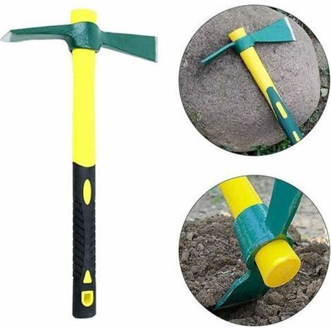 0 - Houes Mini pioche outils jardinage désherbage Mini pioches en acier manche en fibre de verre arbre pioches jardinage outils agricoles (1/4)