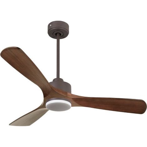 Modulo de KlassFan - Ventilateur de plafond DC Led Chocolat et bois sombre thermostat 26 à 40 m² KlDC6SlimP6DW132L1Chocslim (1/5)