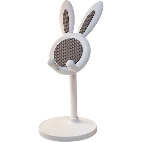 Support de téléphone universel, motif lapin mignon, hauteur réglable, support pour écran d'ordinateur
