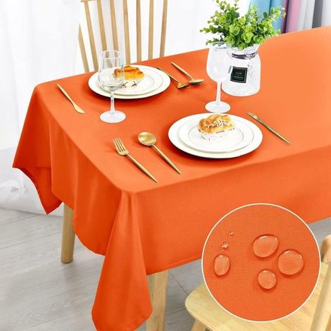 Abwaschbare schmutzabweisende Tischdecke 4XL 140 x 220 cm rechteckige wasserdichte Tischdecke geeignet für Restaurants Gärten Partys Hochzeiten (1/5)