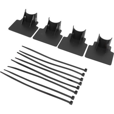 Supports de tuyau de piscine réglables, robustes, en ABS, installation facile, noirs (1/5)