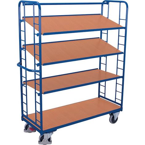 VARIOfit Etagenwagen mit 4 Holzböden 1.355 x 550 mm (1/2)