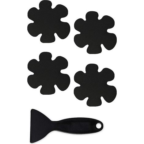 Autocollants antidérapants pour raclette de douche - Qualité supérieure Noir (1/5)