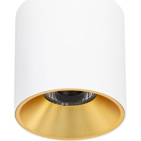 Spot soffitto moderno bianco oro tondo LED 15W 3000K (1/3)