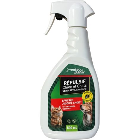 VENTEO - Spray Repulsif Chat Exterieur Repulsif Chat Interieur Chiens et Chats 500 ml Formule Olfactive Longue Durée (1/5)