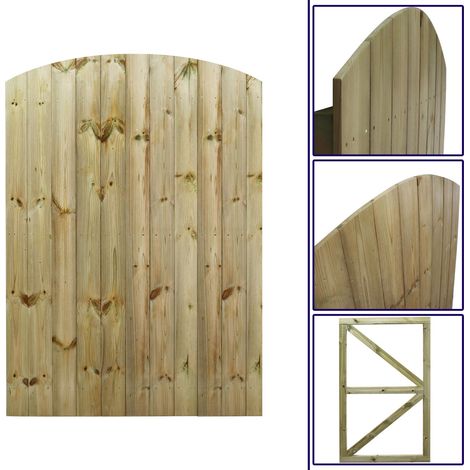 Premier 6ft Tongue & Groove 120cm Wide Fully Framed Arch Top Gate