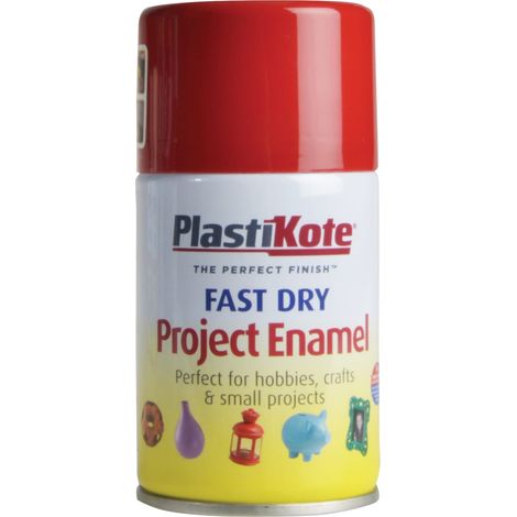 Plasti-Kote PKT106S Fast Dry Enamel Aerosol Spray in Insignia Red – 100ml (1/2)